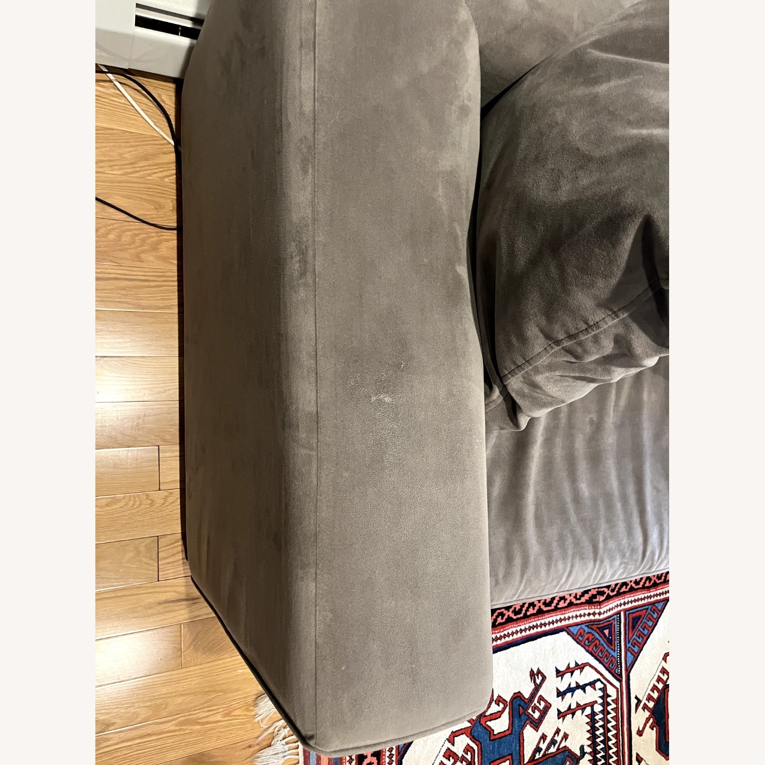West Elm Walton Gray Performance Velvet Sleeper Sofa - image-2