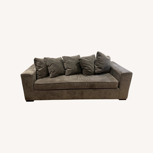 Used West Elm Walton Gray Performance Velvet Sleeper Sofa for sale on AptDeco