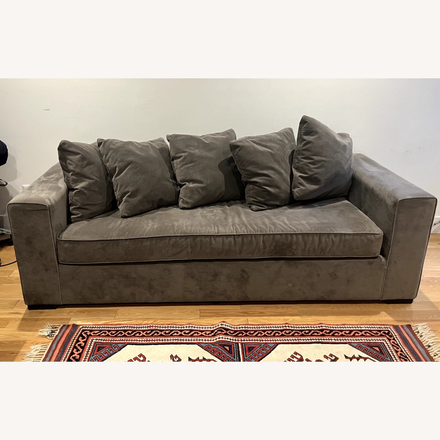 West Elm Walton Gray Performance Velvet Sleeper Sofa - image-1