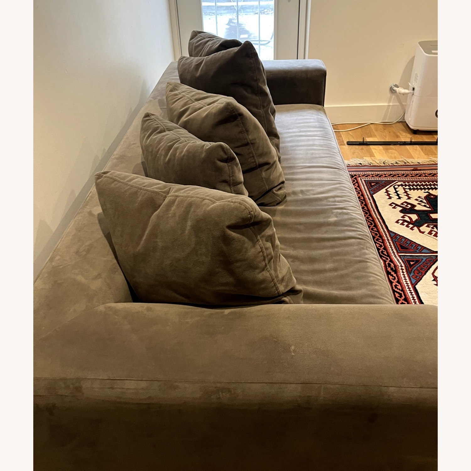 West Elm Walton Gray Performance Velvet Sleeper Sofa - image-3