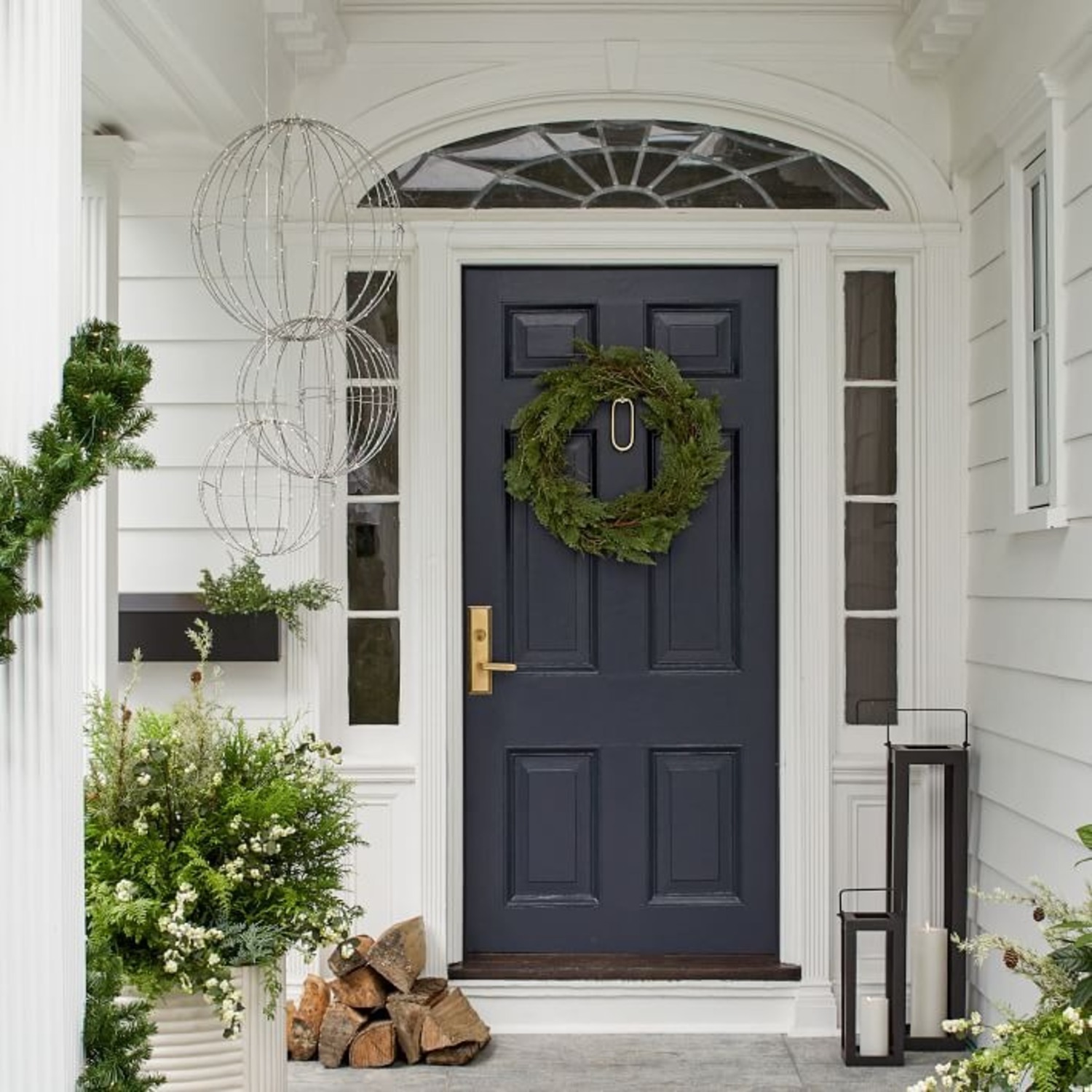 West Elm Tall Outdoor Antique Lanterns 21" Set of 2 - image-1