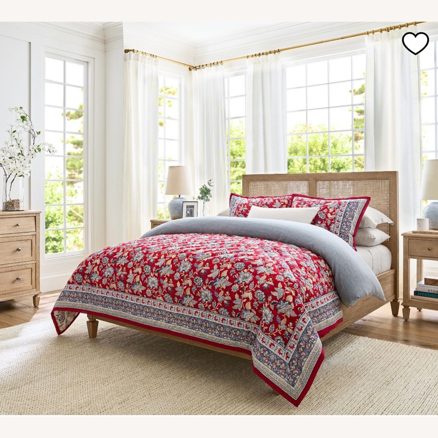 Pottery Barn Sausalito Cane Bed - image-1