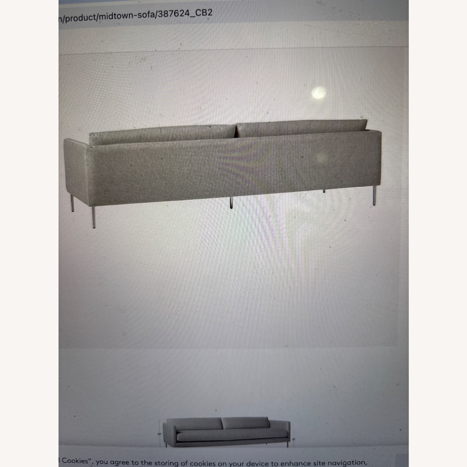 CB2 Midtown Sofa in Gray - image-3