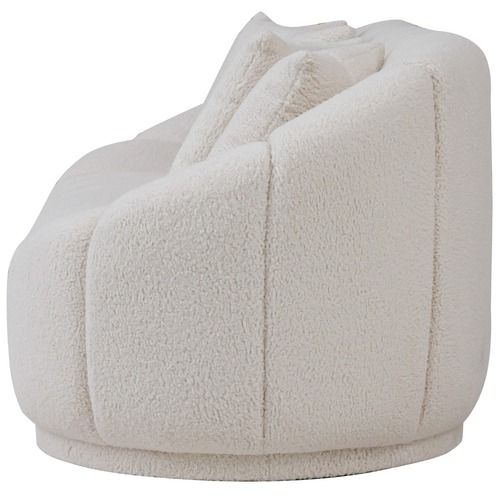 Used Forrester Modern Japandi Style White Boucle Sofa  for sale on AptDeco