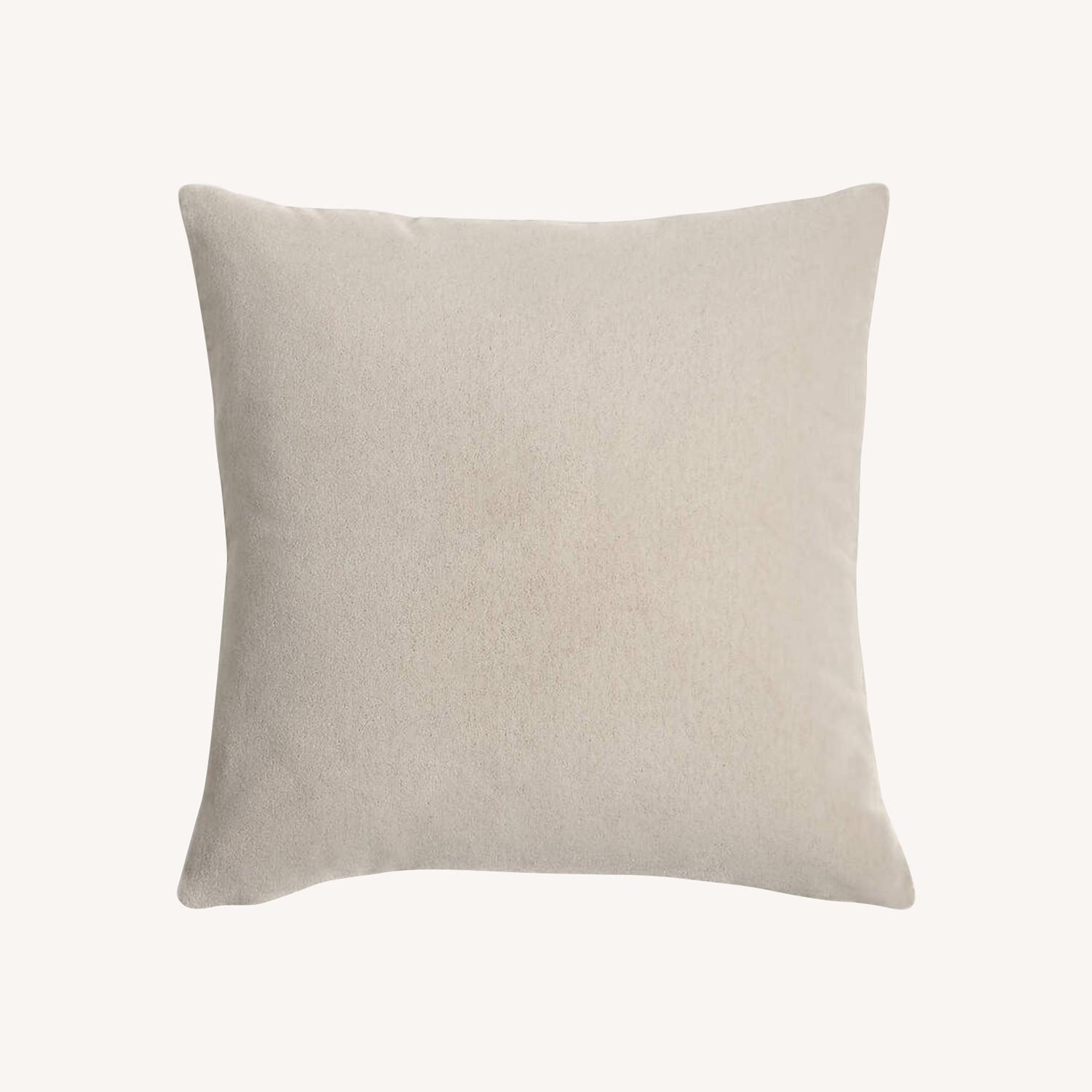 Moonbeam Reversible Faux Mohair Linen Throw Pillow