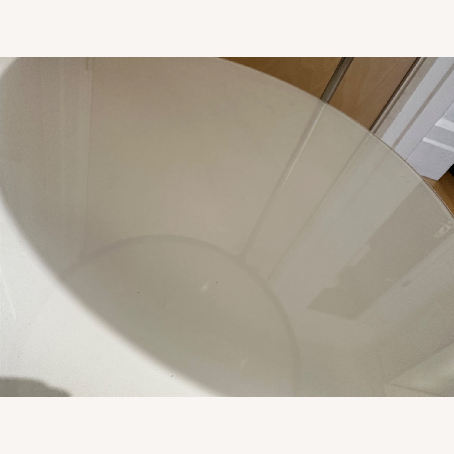 IKEA Strind Vintage Glass & Metal Rolling Side Table - image-8