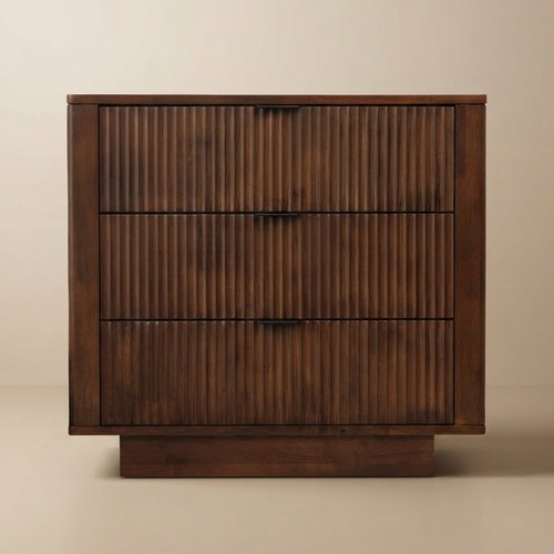 Used Webster 3 Drawers Walnut Nightstand for sale on AptDeco