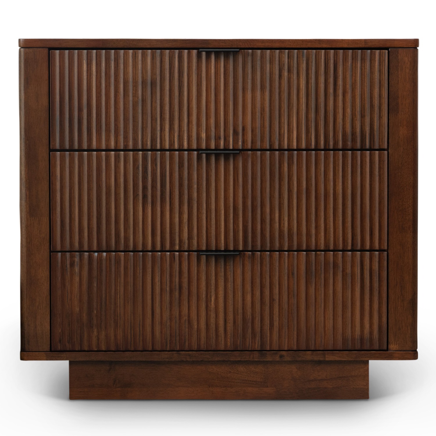 Webster 3 Drawers Walnut Nightstand - image-5