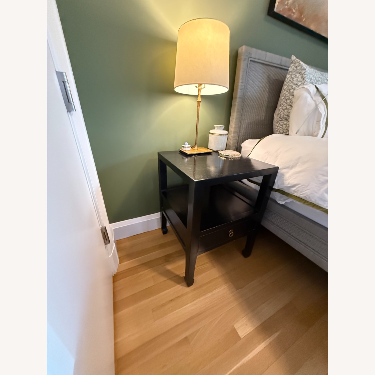 1st Dibs Pair of Fine Black Lacquer End Tables - image-3