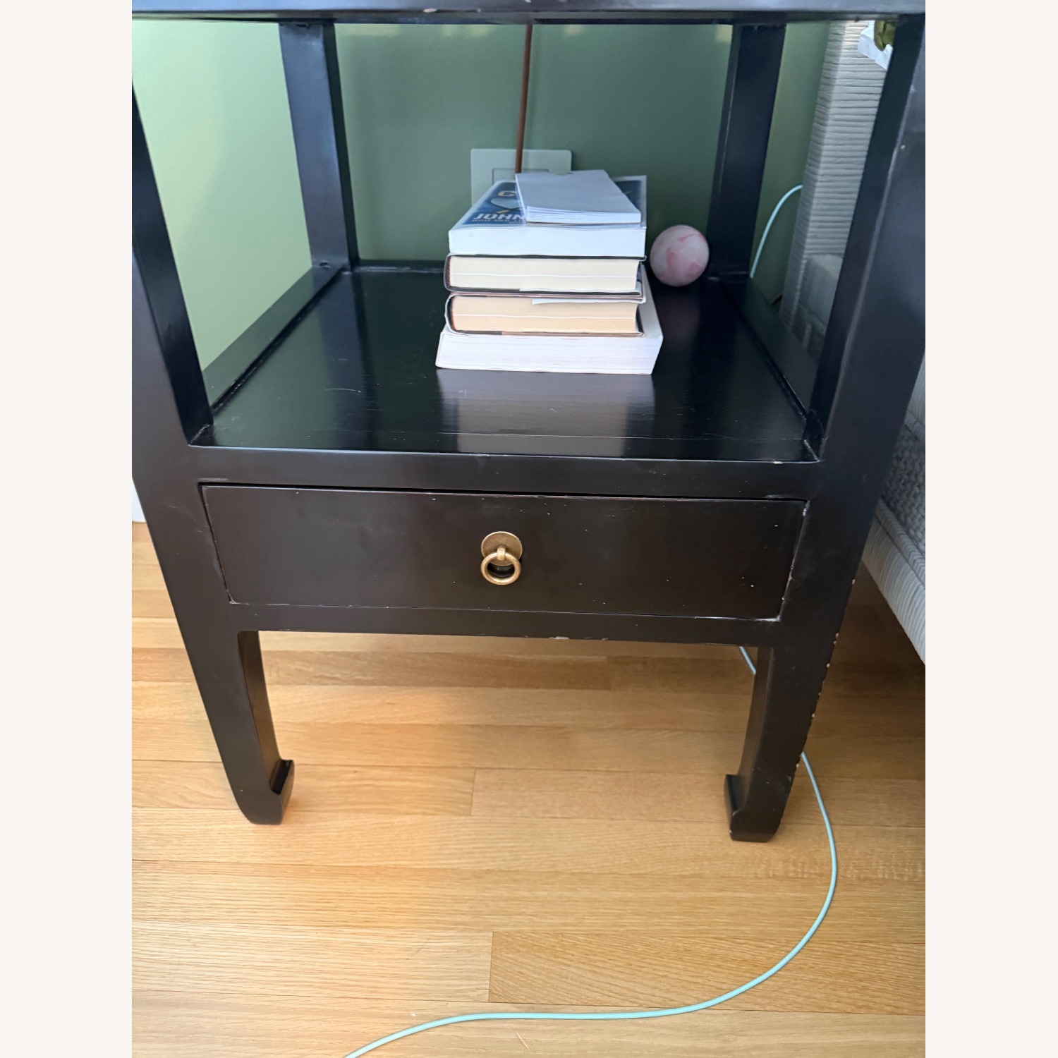 1st Dibs Pair of Fine Black Lacquer End Tables - image-8