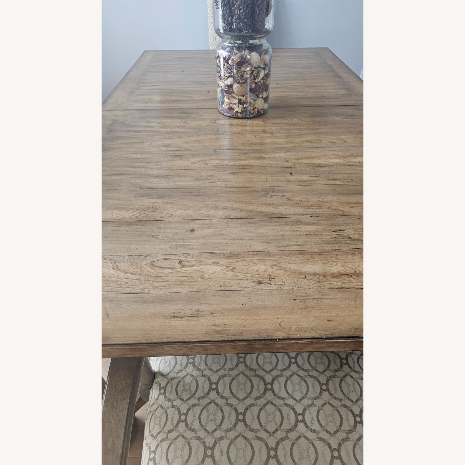 Ethan Allen Dining Table & Uphostered Chairs - image-3