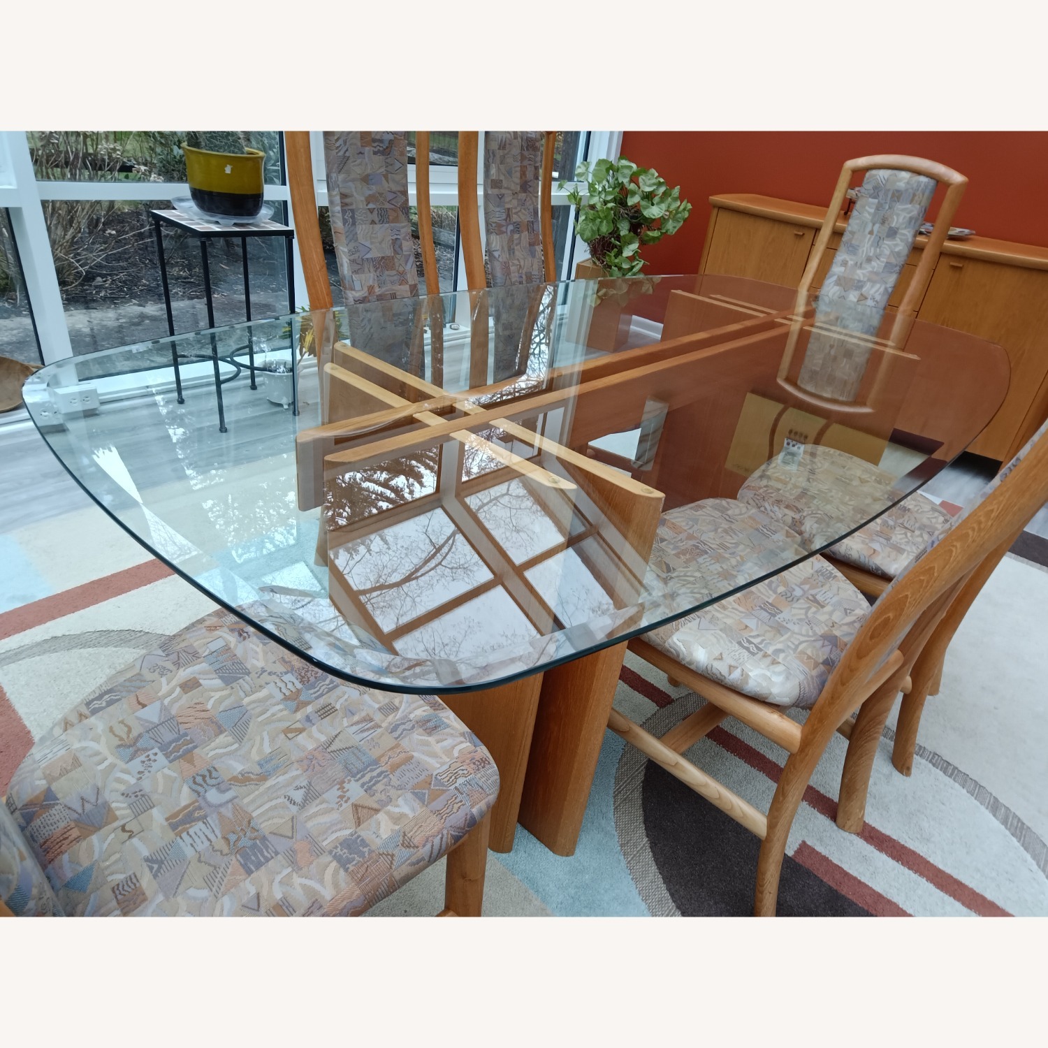 Skovby Teak and Glass Dining Table - image-0
