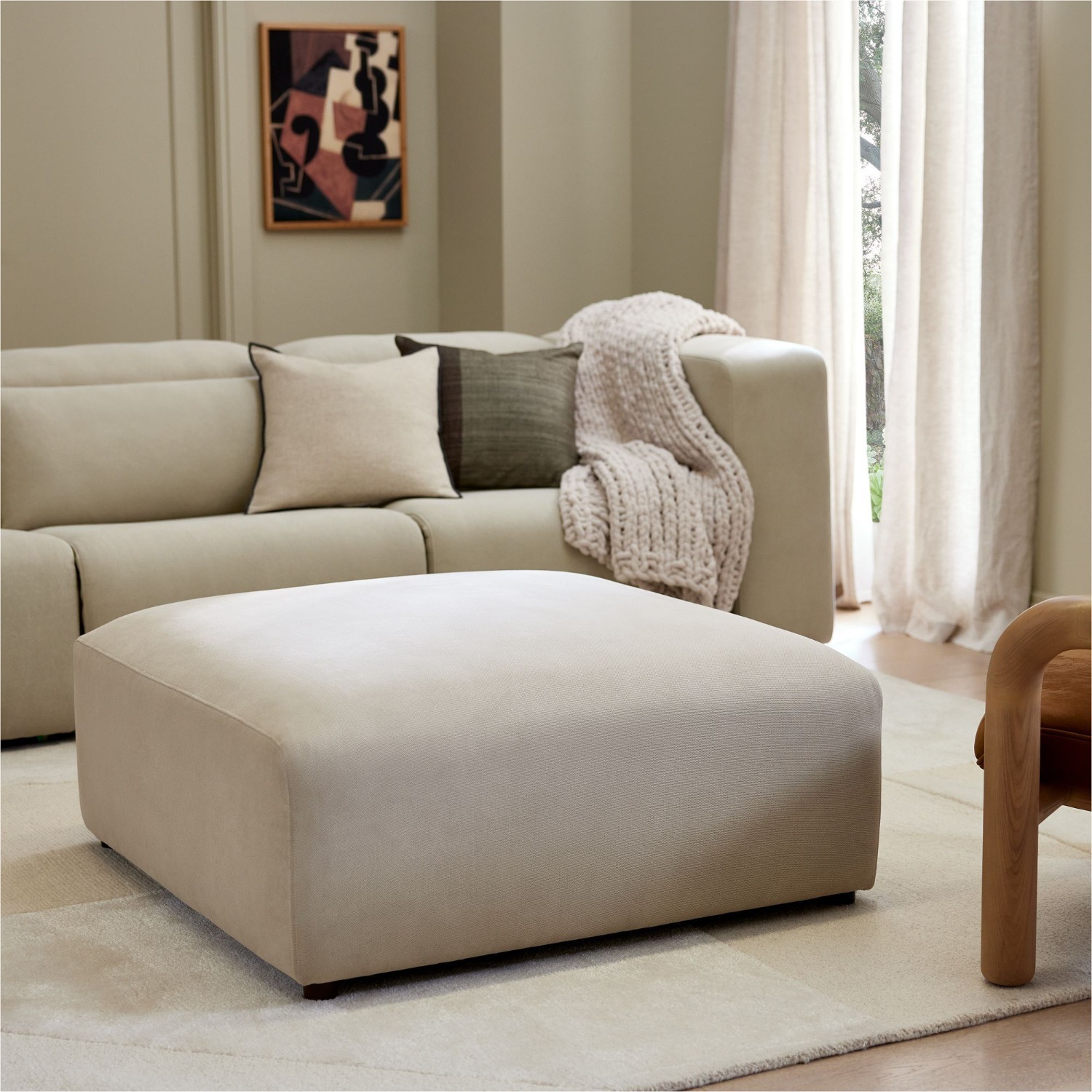 West Elm Leo Motion Ottoman - image-4