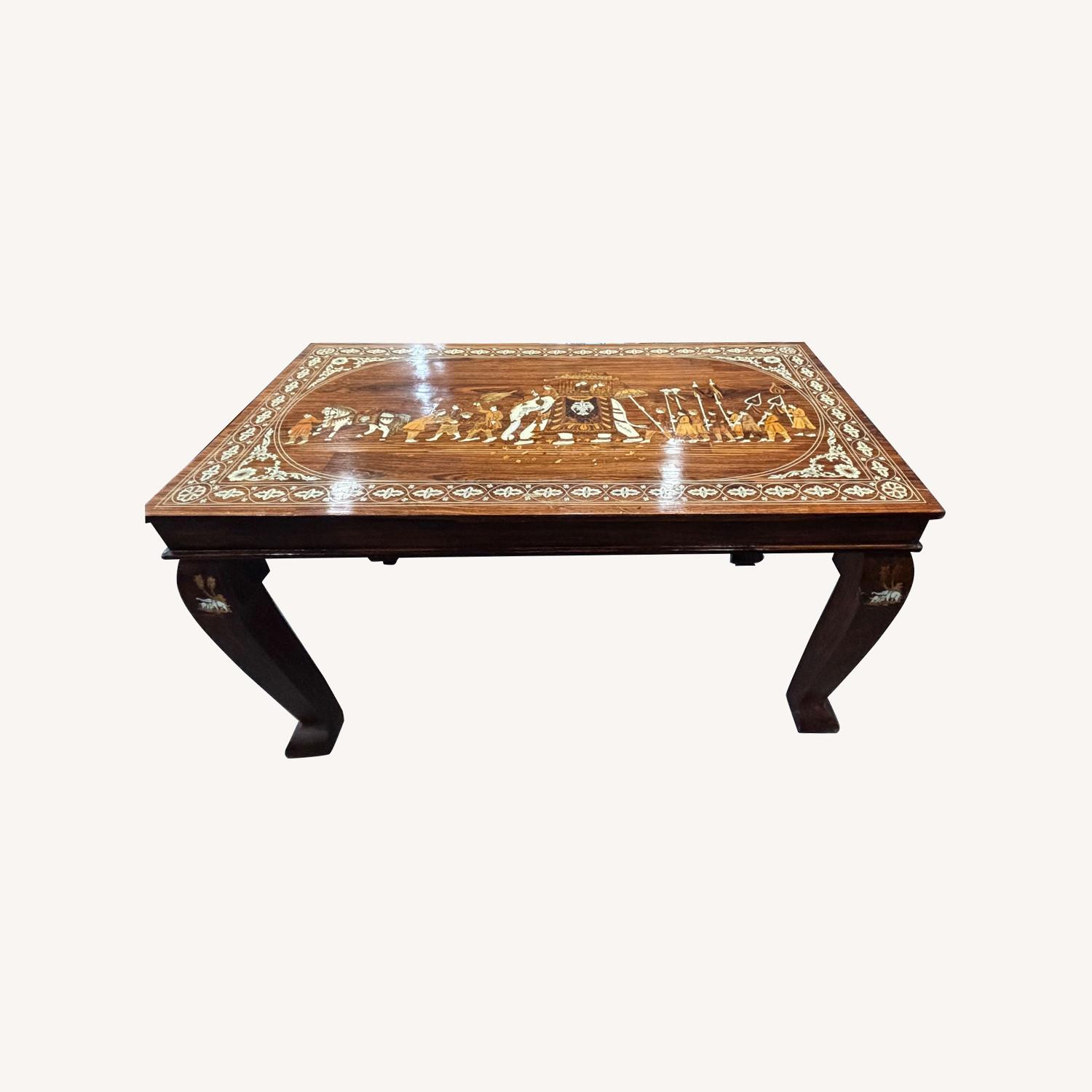 Rosewood Inly Table Imported From India - image-0