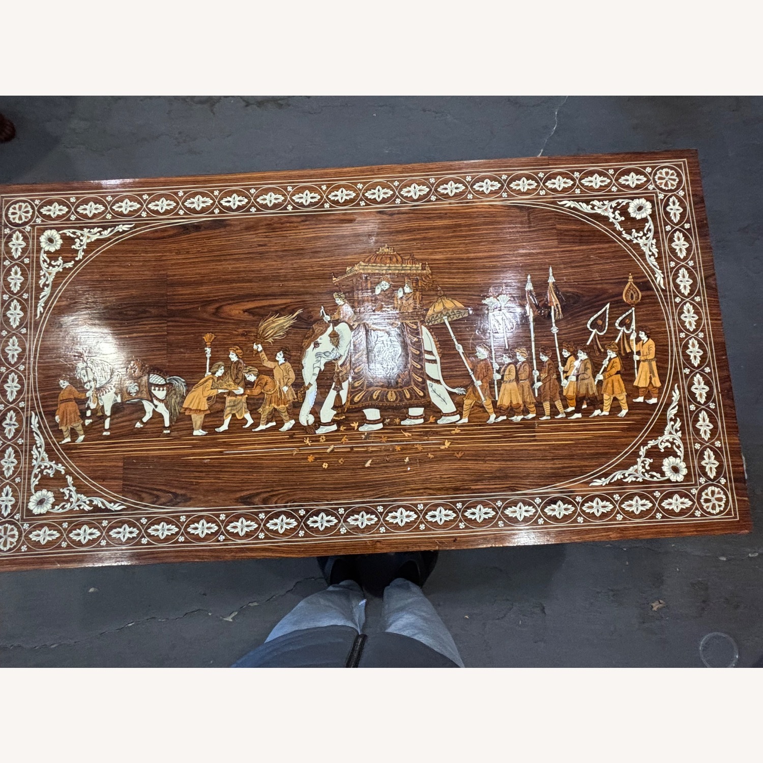Rosewood Inly Table Imported From India - image-3