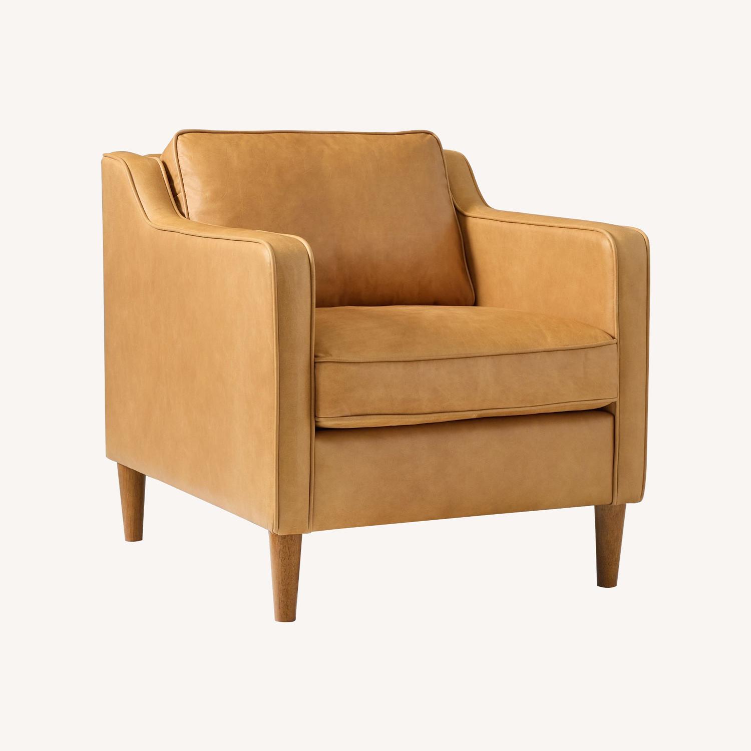 West Elm Hamilton Leather Chair - image-0