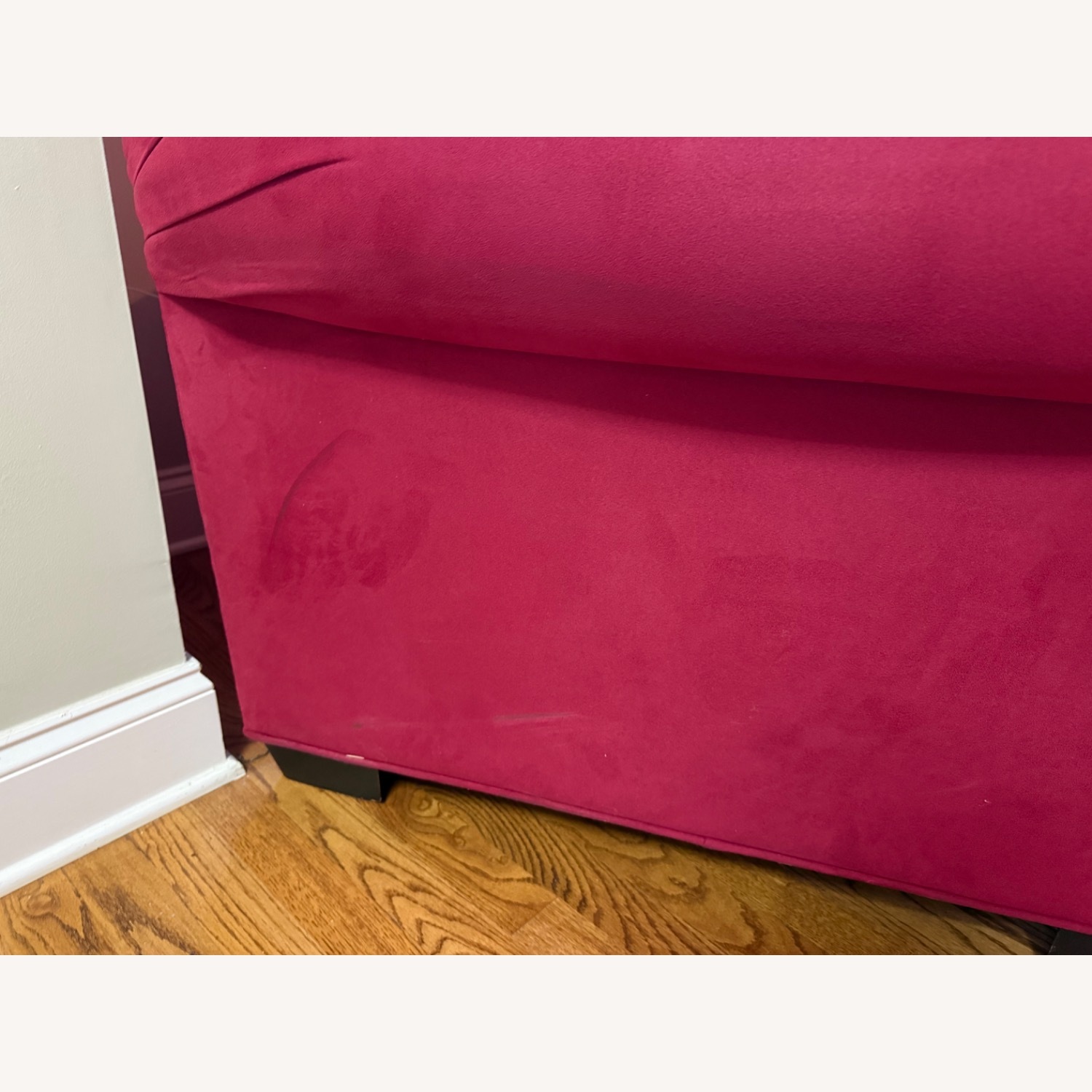 Rooms To Go Red Loveseat with Ottoman  - image-3