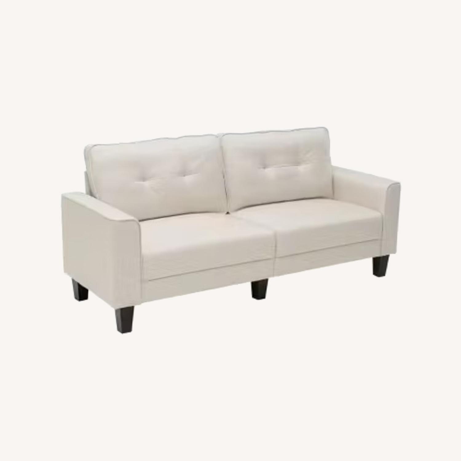 Beige Cushioned Love Sofa  - image-0