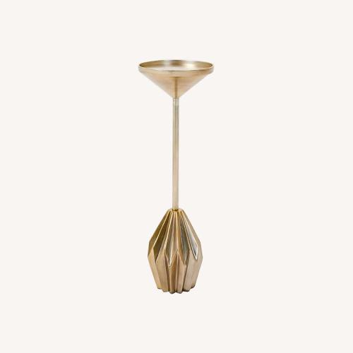 Used West Elm Faceted Brass Drink Table (7.5") for sale on AptDeco