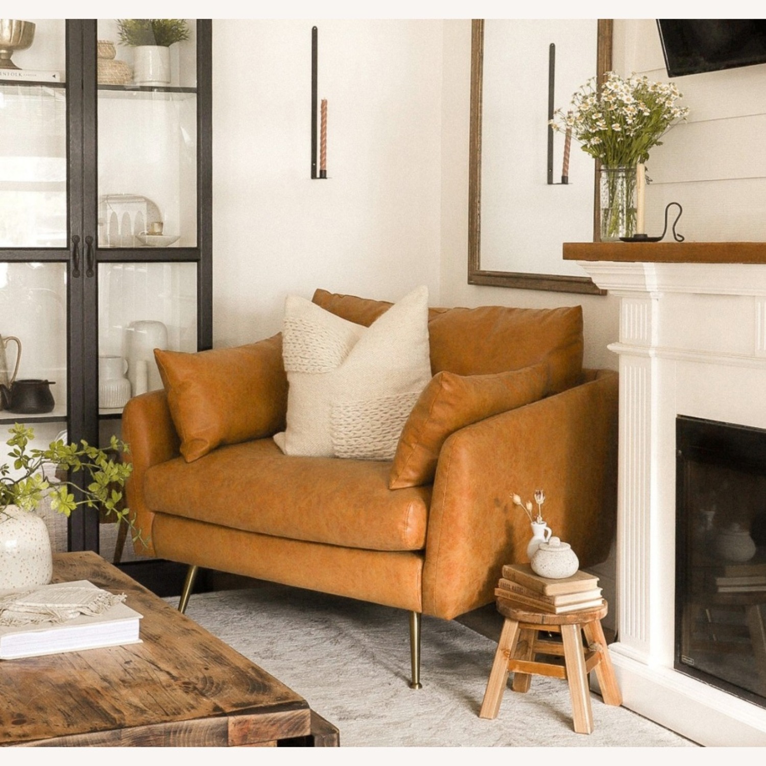 Vegan Leather Armchair - image-0