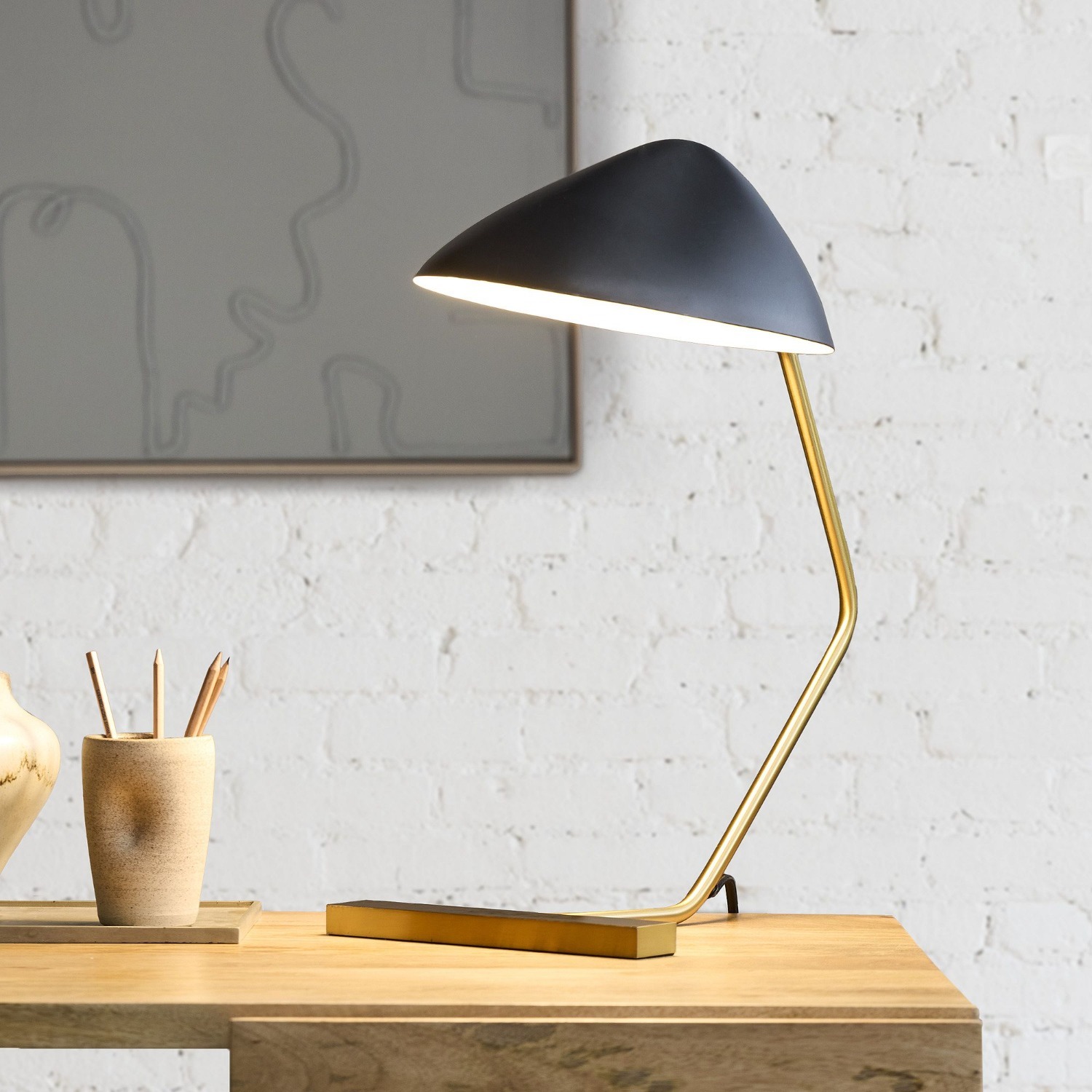 West Elm Curvilinear Mid-Century Table Lamp (20") - image-3