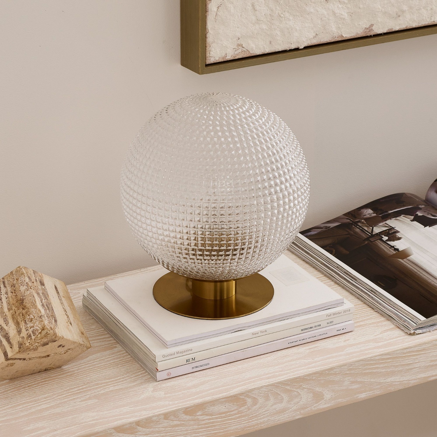West Elm Edie Prismatic Table Lamp (10") - image-3