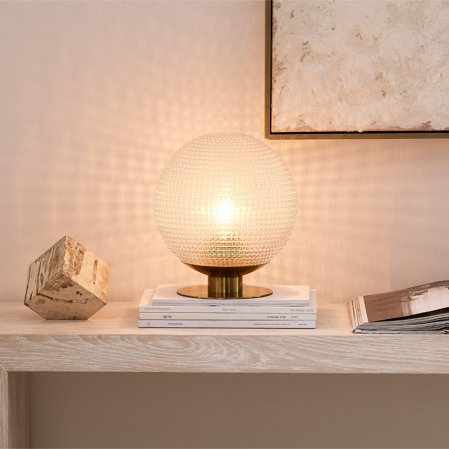 West Elm Edie Prismatic Table Lamp (10") - image-4