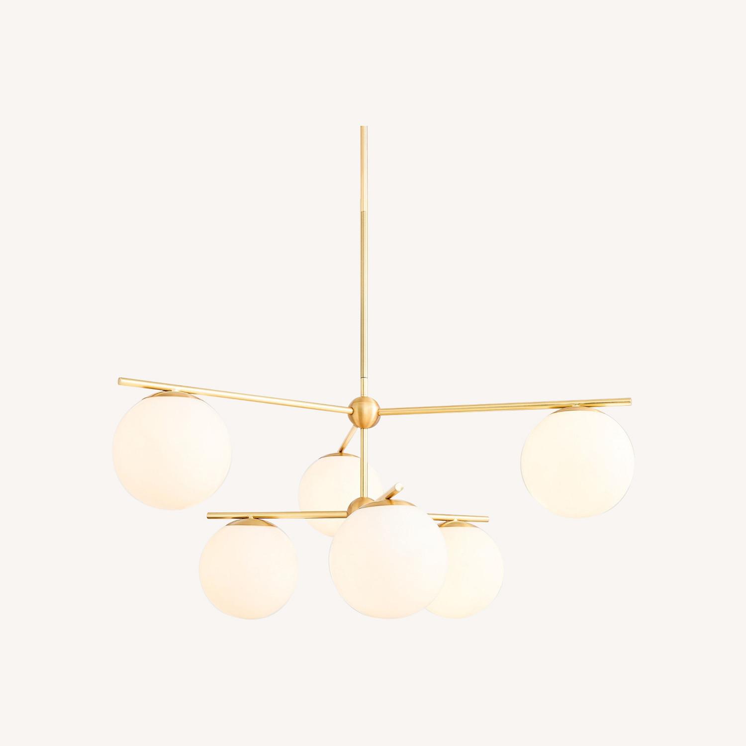 West Elm Sphere & Stem 6-Light Chandelier (36") - image-0