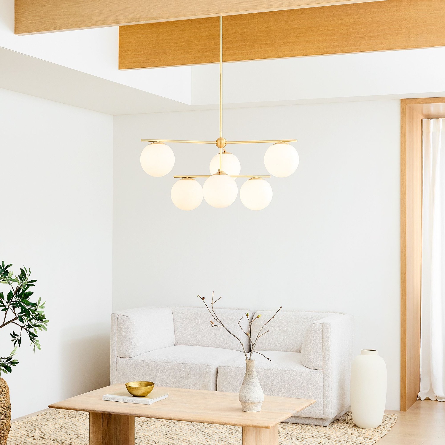 West Elm Sphere & Stem 6-Light Chandelier (36") - image-2