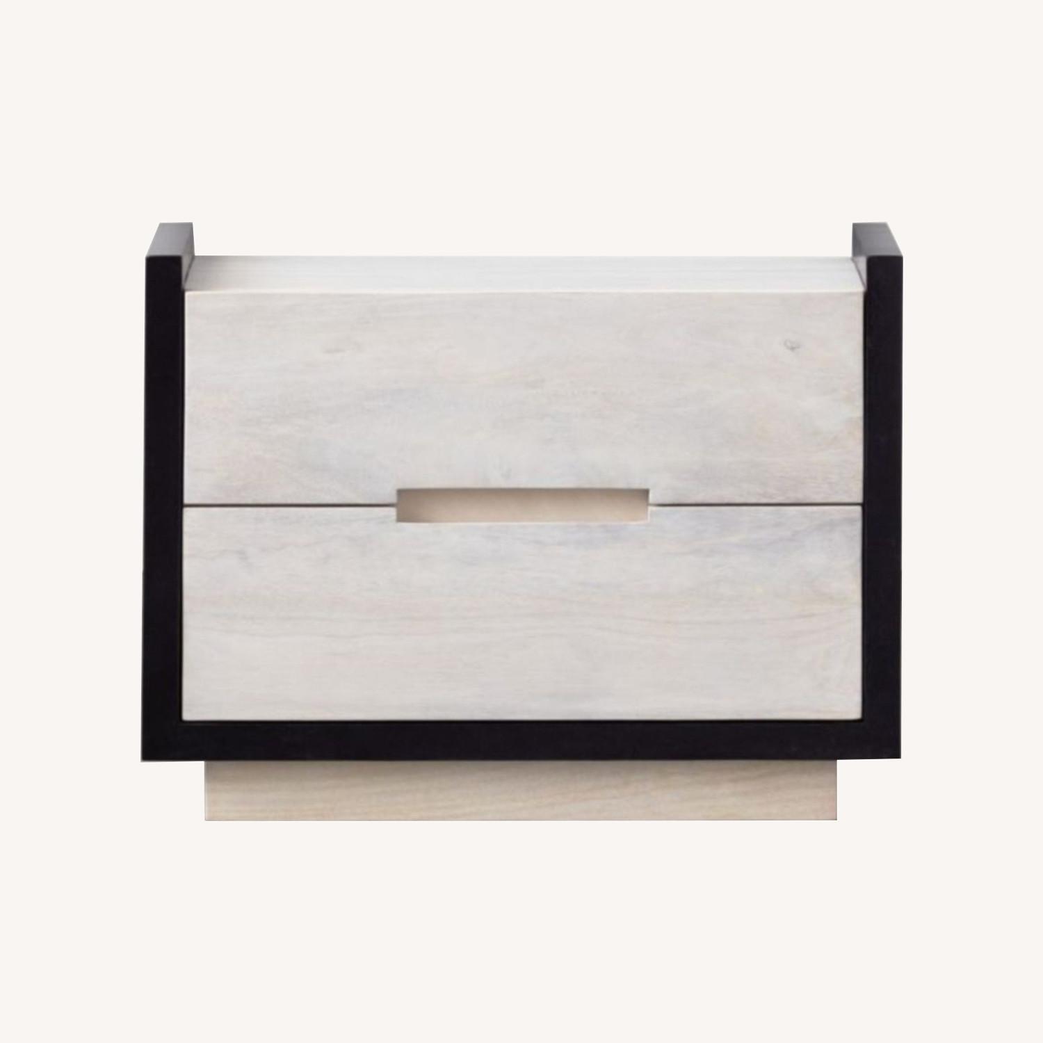 Beaufort 2-Drawer Whitewashed Wood Nightstand - image-0