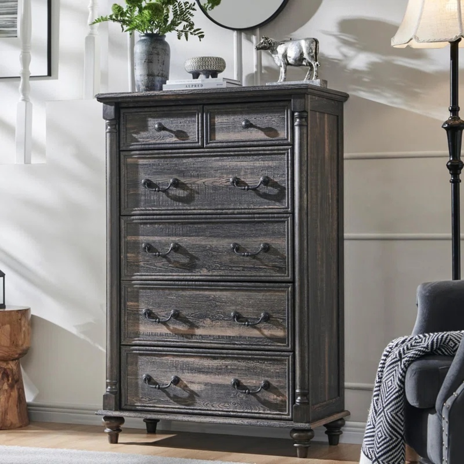 Alcott Hill 6 Drawer Oak Dresser - image-11