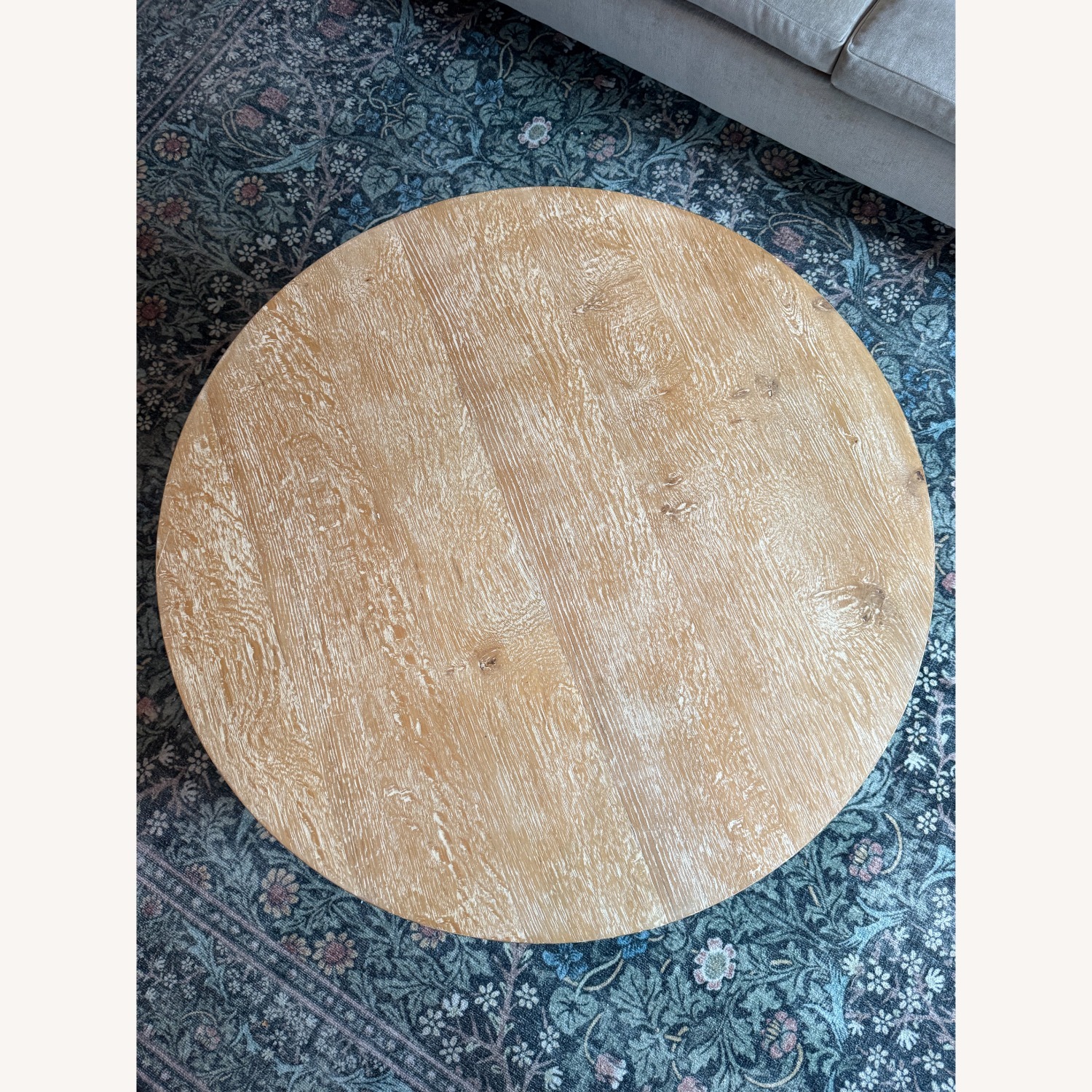Crate & Barrel Clairemont Natural Oak Round Coffee Table - image-4