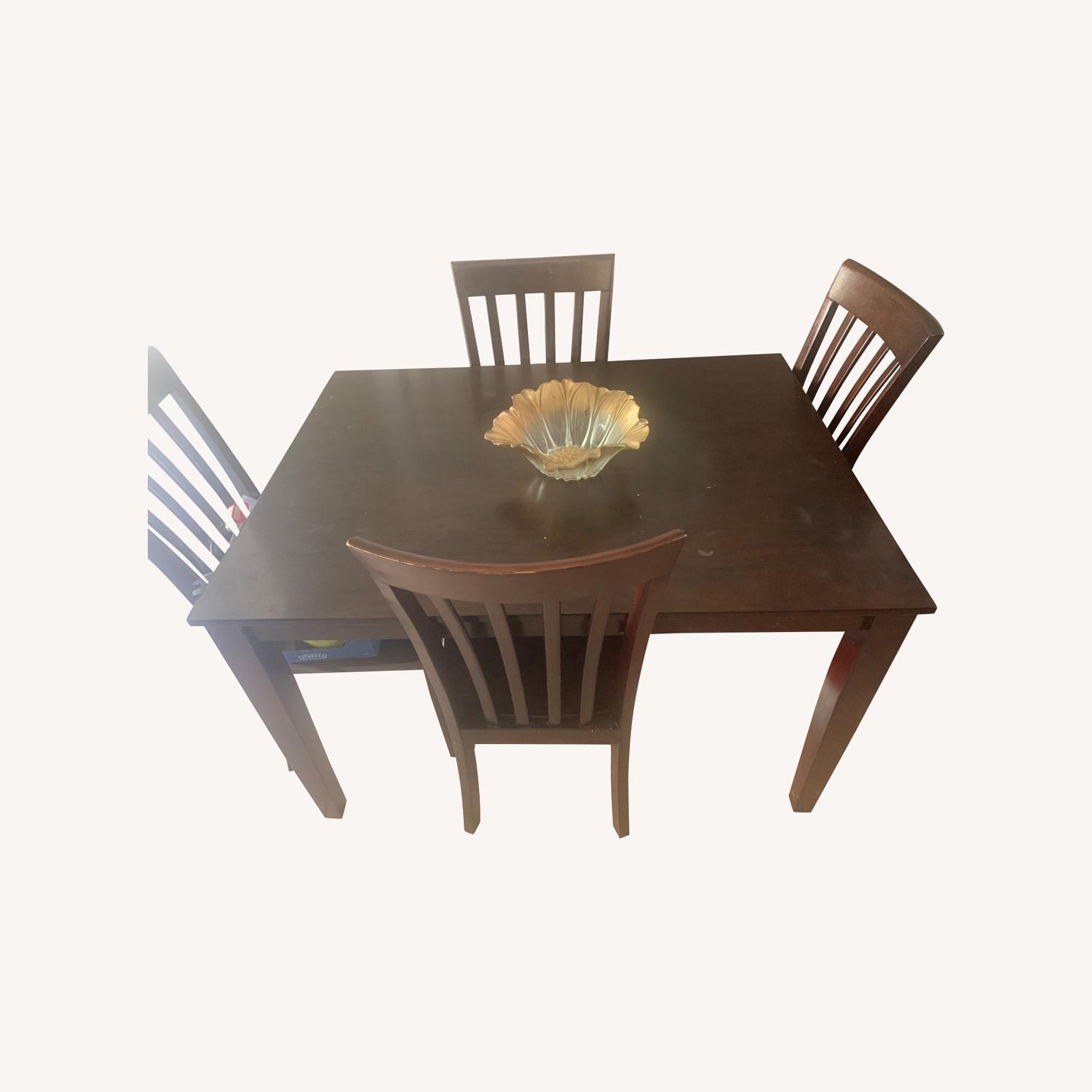 Wood Table and 4 Chairs - image-0