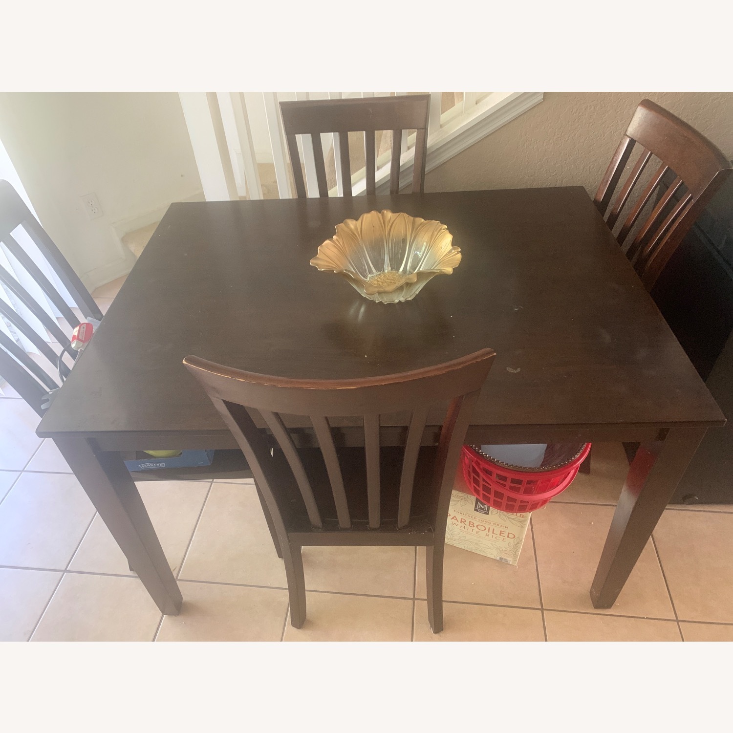 Wood Table and 4 Chairs - image-1