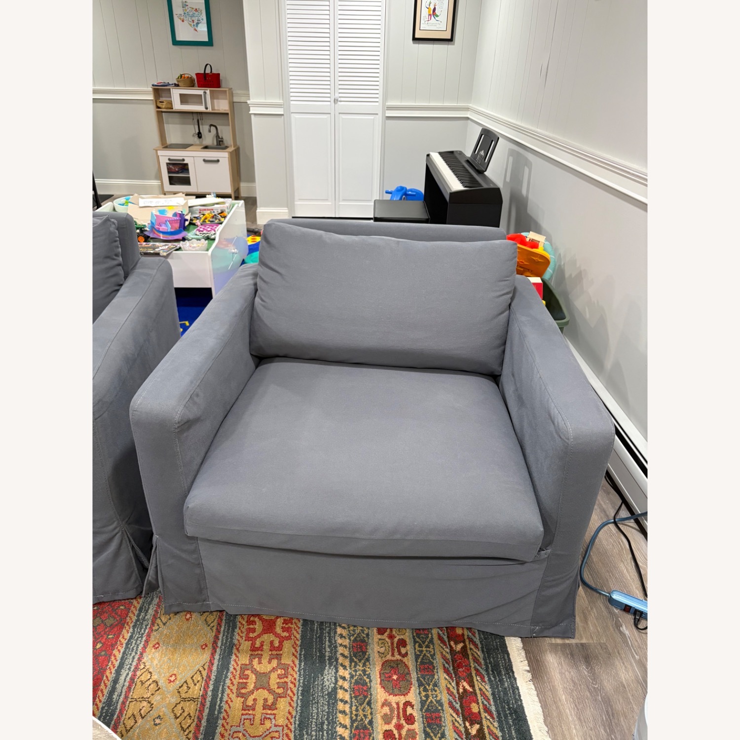 World Market Chandler Slipcover Armchairs - image-2