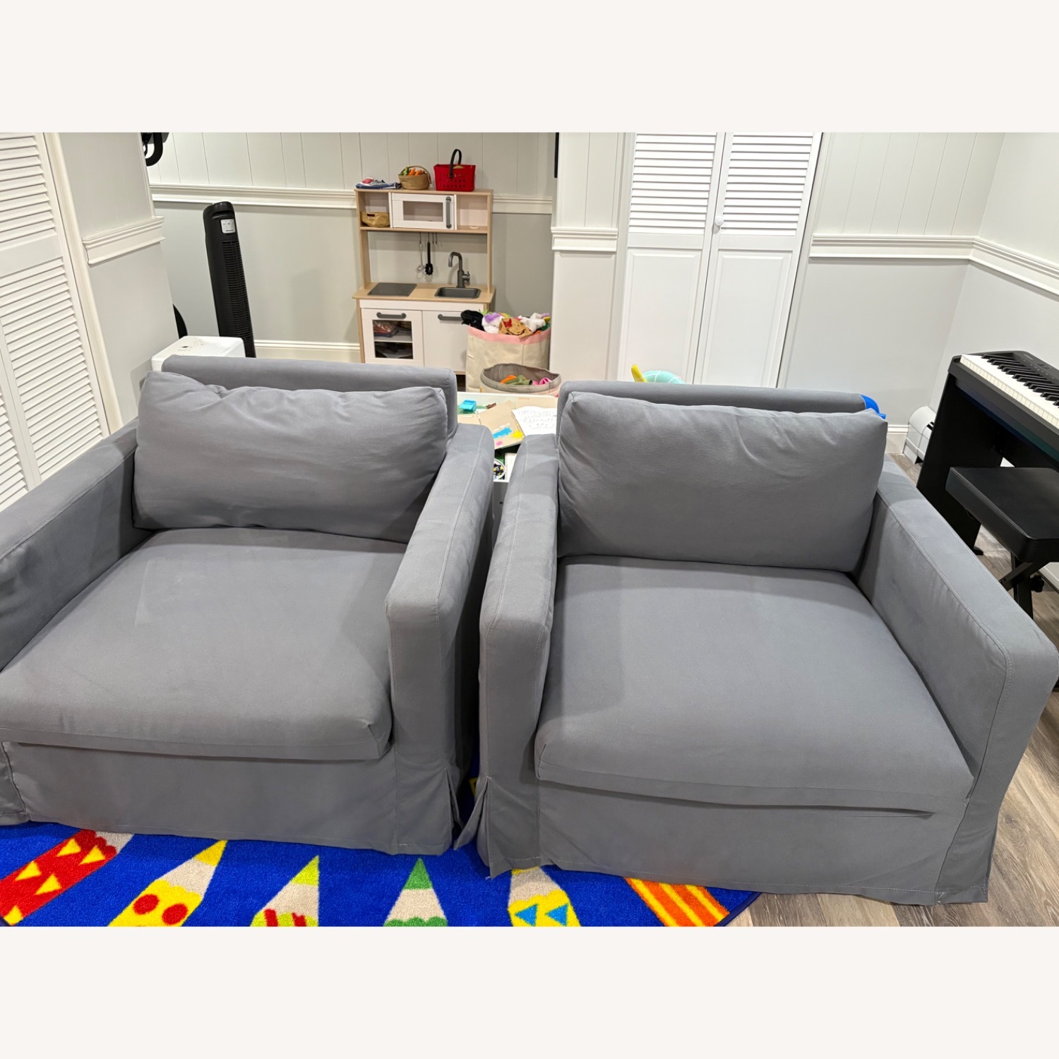 World Market Chandler Slipcover Armchairs - image-3