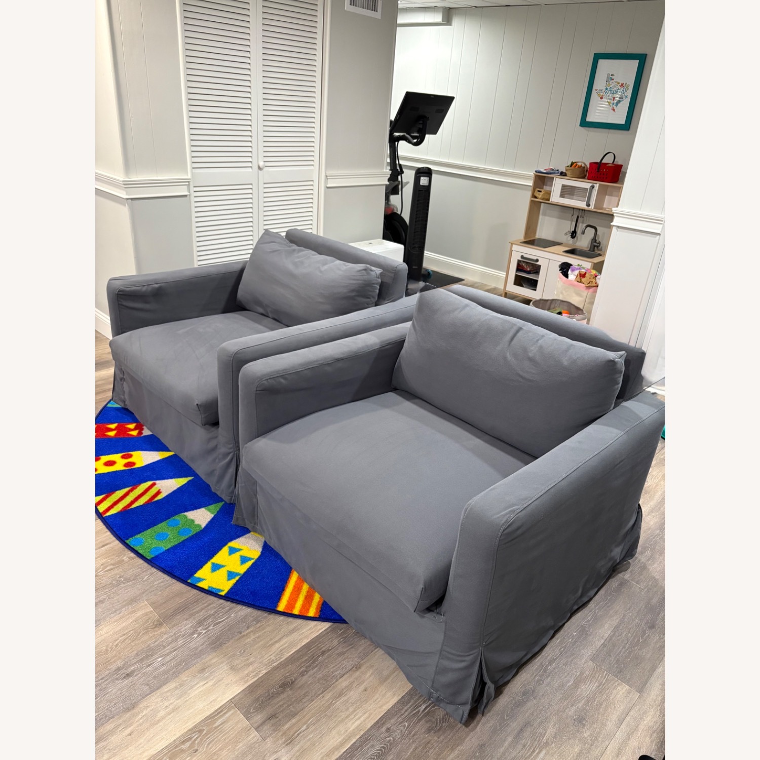 World Market Chandler Slipcover Armchairs - image-1