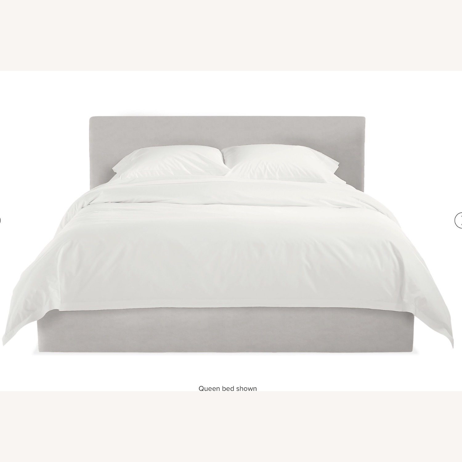 Room & Board Wyatt Gray Velvet Full Bed - image-1