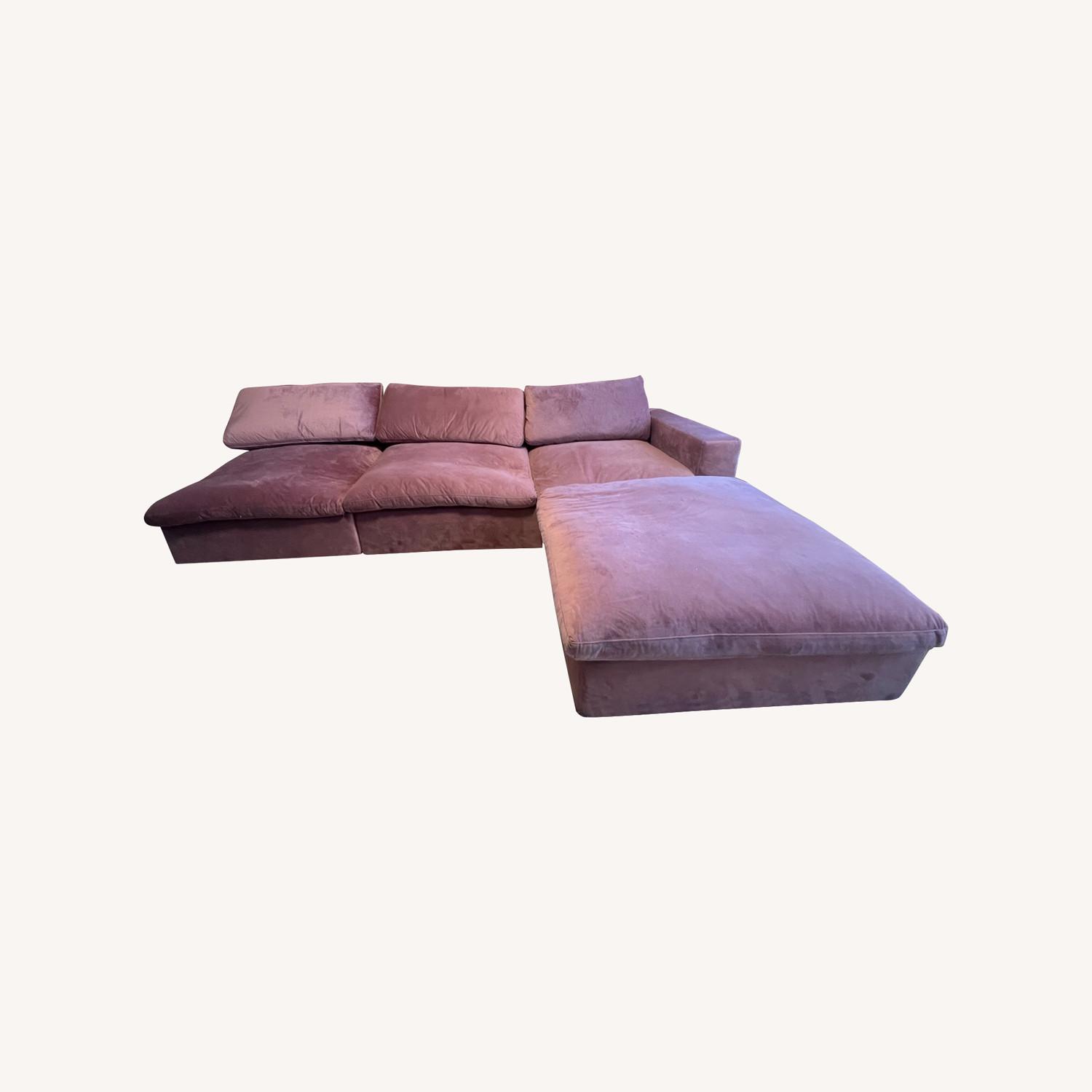 Cloud Modular Sofa-Pink Performance Velvet - image-0