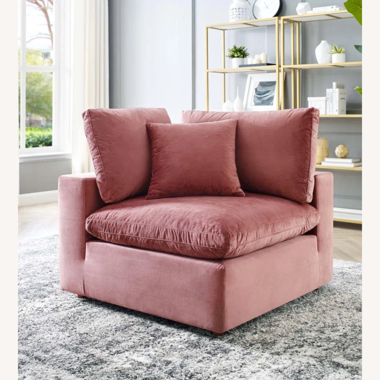 Cloud Modular Sofa-Pink Performance Velvet - image-2