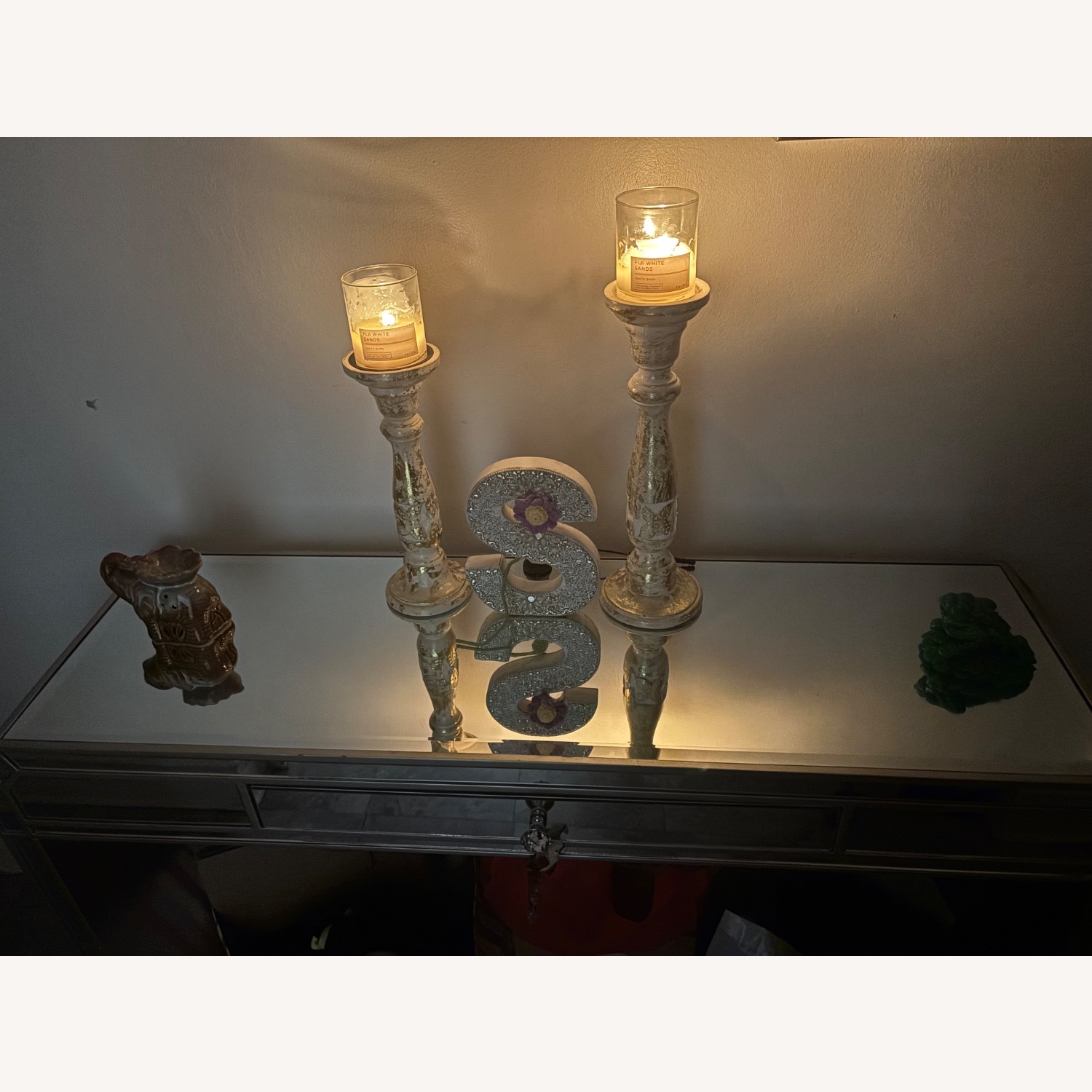 Silver Mirror Entryway/Console Table - image-3