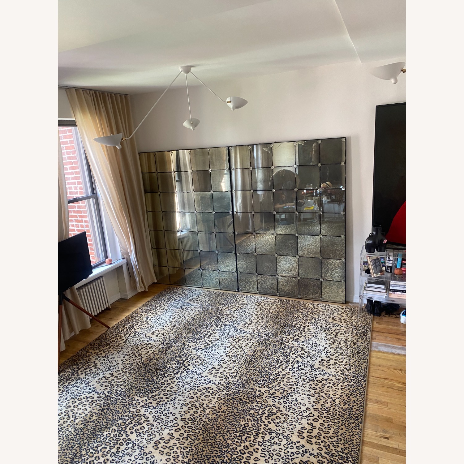 Restoration Hardware Belle Epoque Antiqued Panel Mirror - image-4