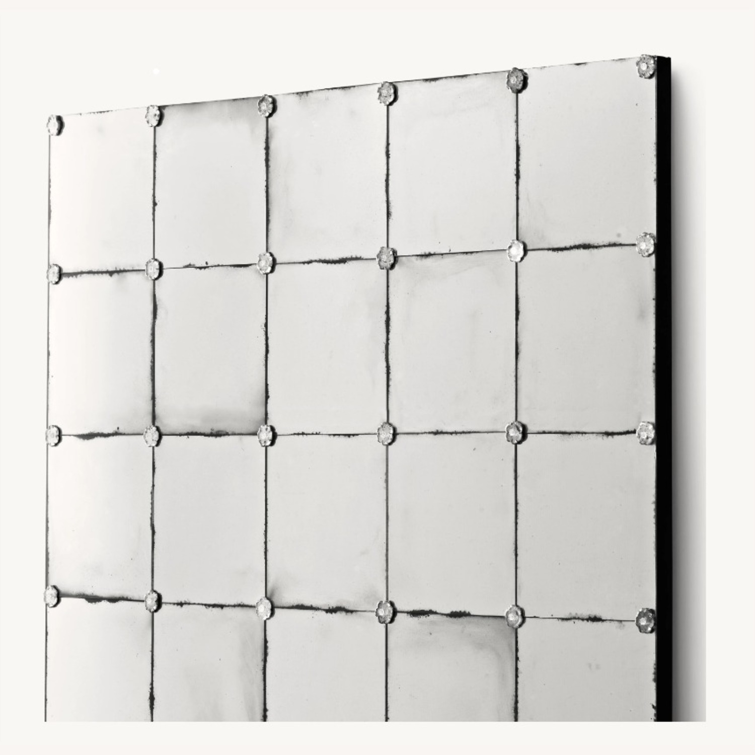 Restoration Hardware Belle Epoque Antiqued Panel Mirror - image-3