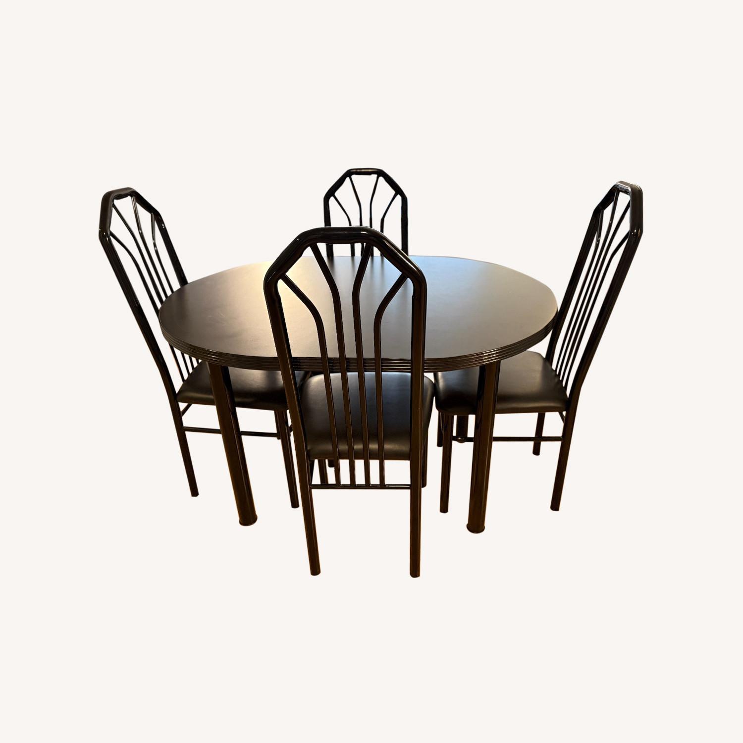 Black Dining Table and Chairs for 4 - image-0