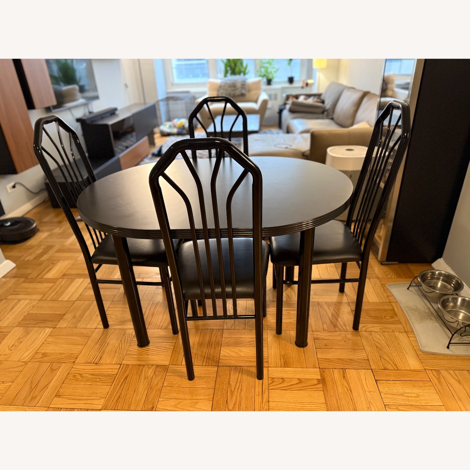 Black Dining Table and Chairs for 4 - image-1