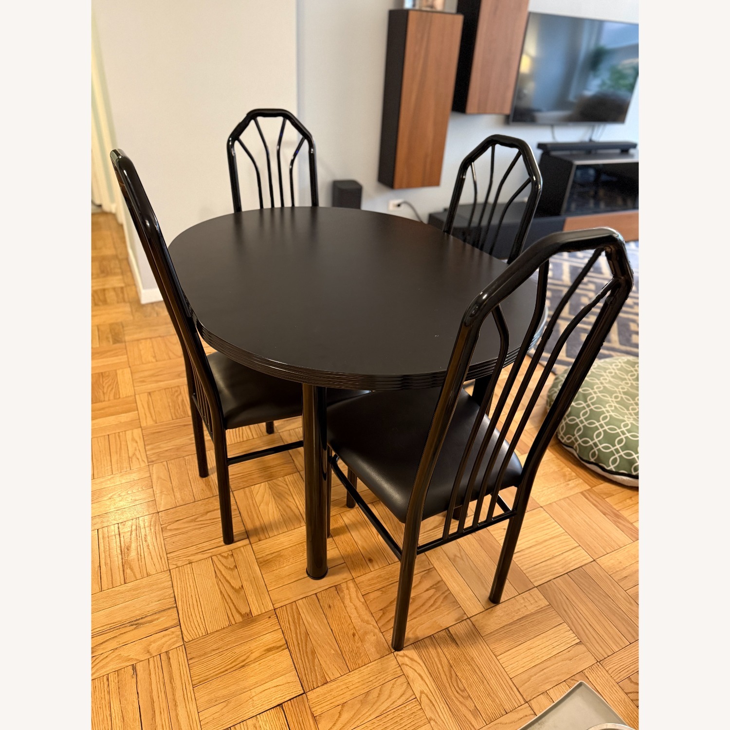 Black Dining Table and Chairs for 4 - image-2