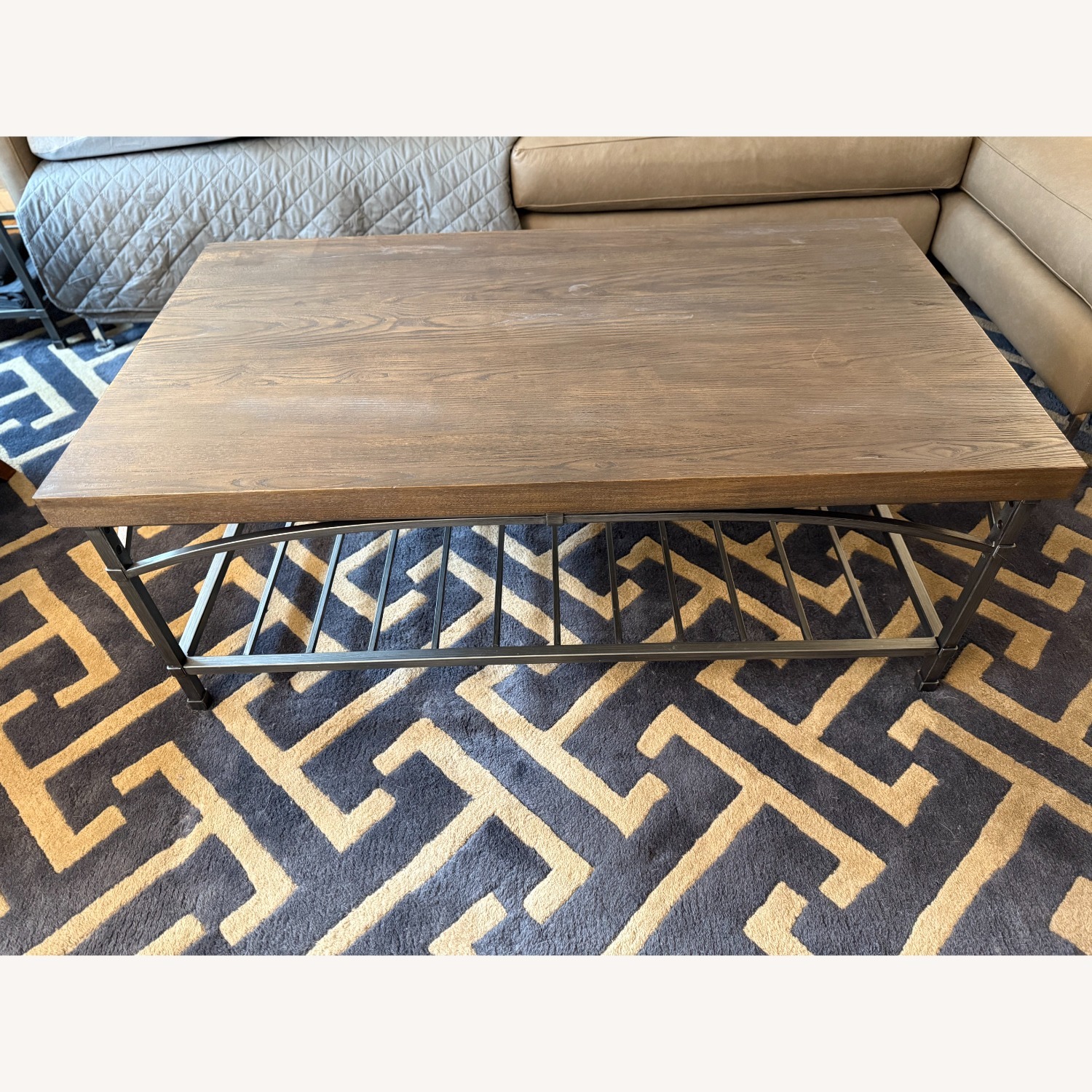 Raymour & Flanigan Large Coffee Table - image-1