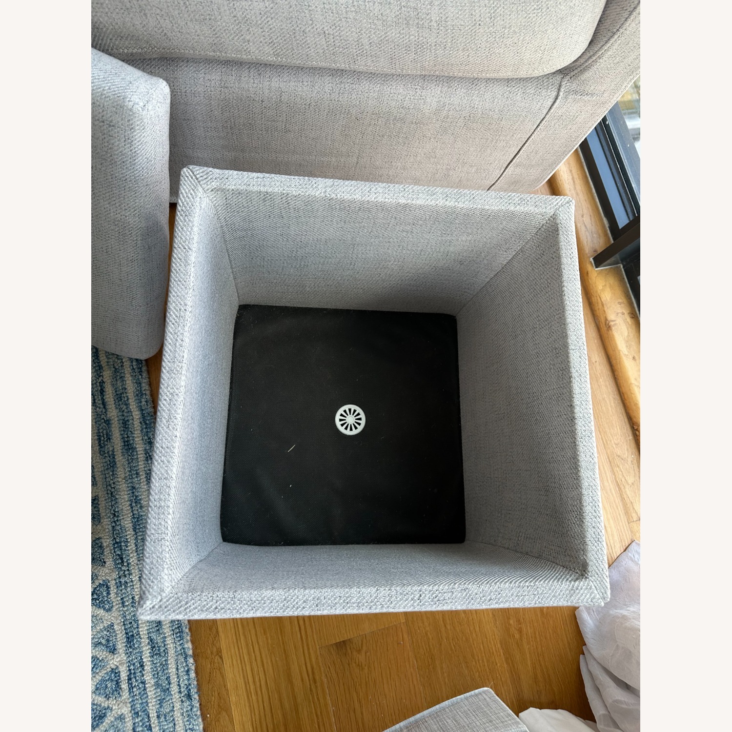 Pottery Barn Swivel Glider w/Ottoman - image-5