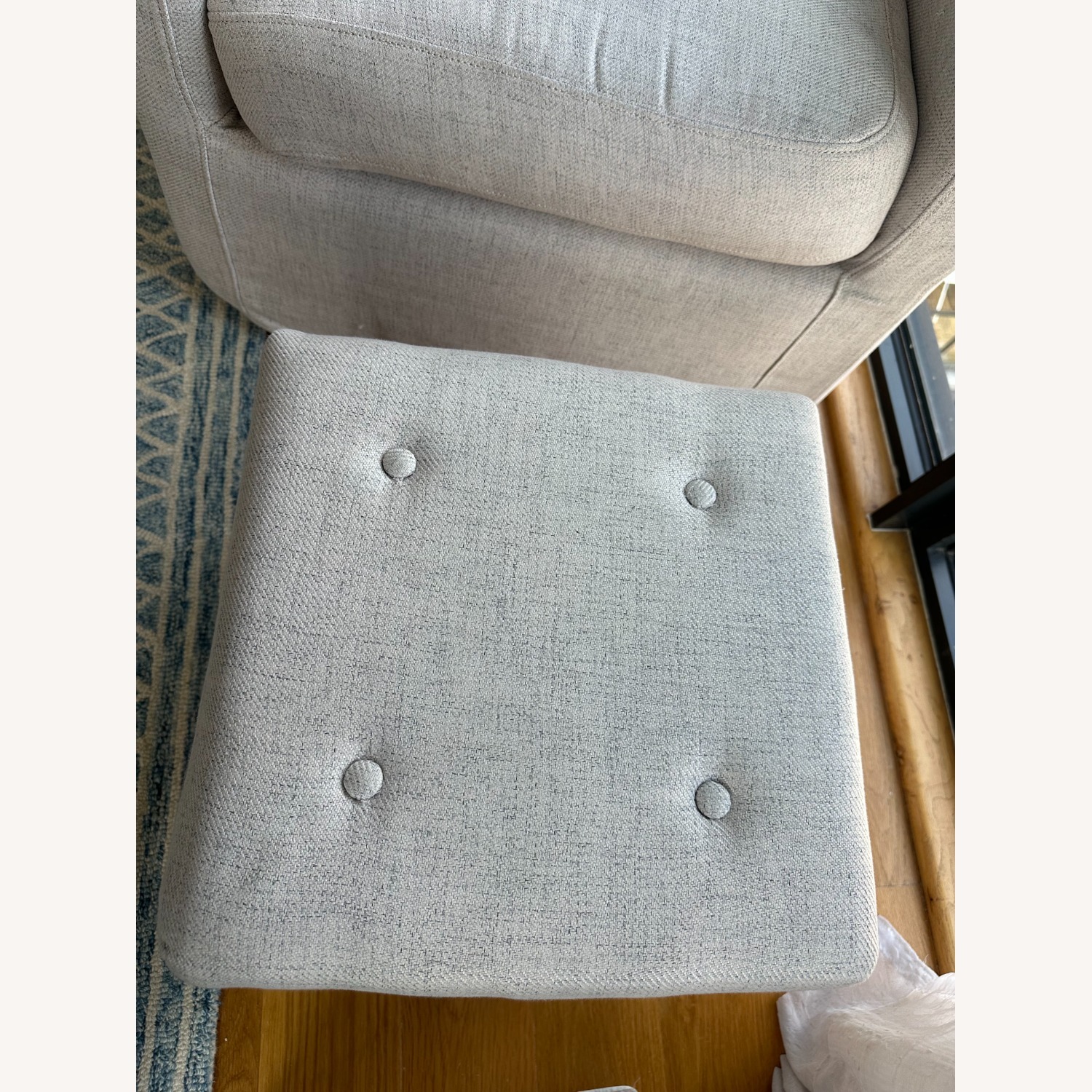Pottery Barn Swivel Glider w/Ottoman - image-4