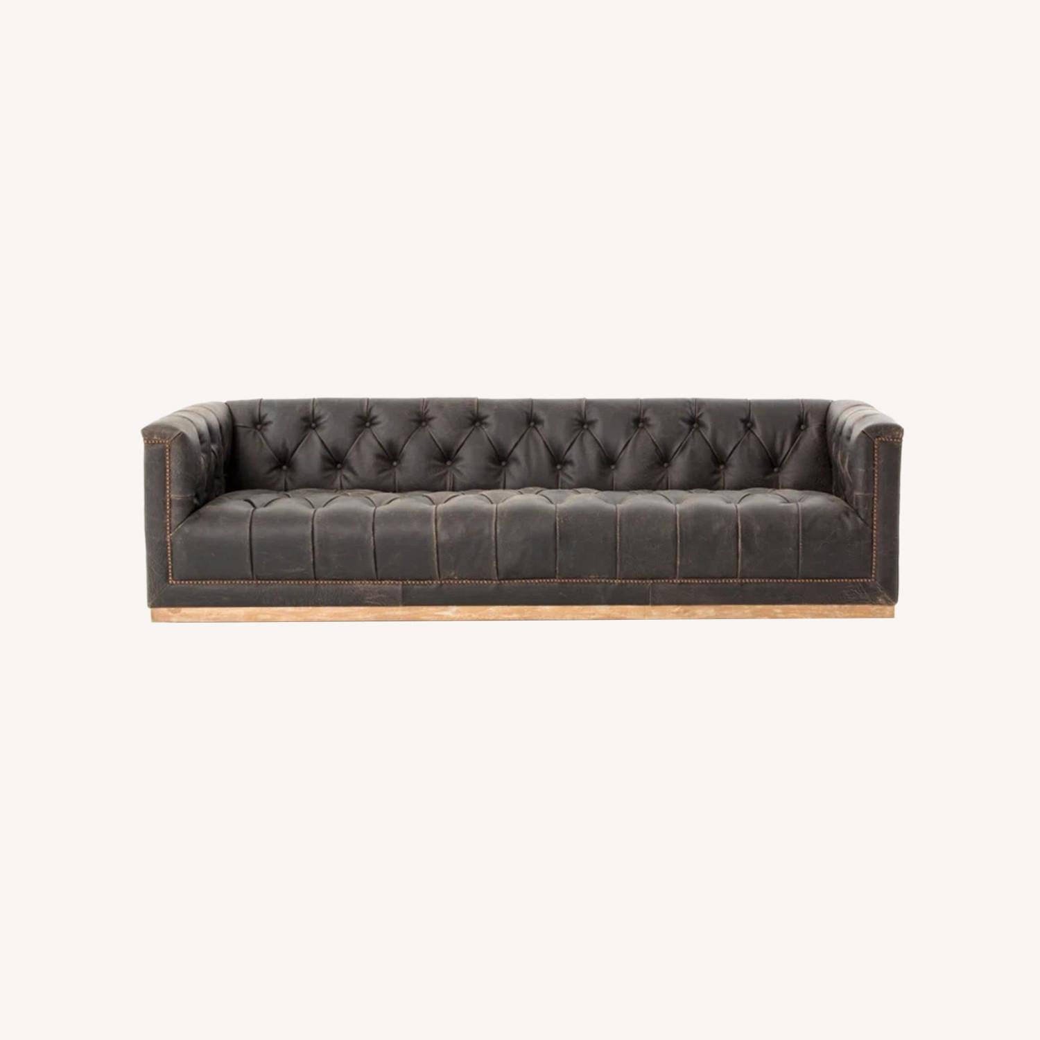  Birch Lane Distressed Leather Sofa - image-0